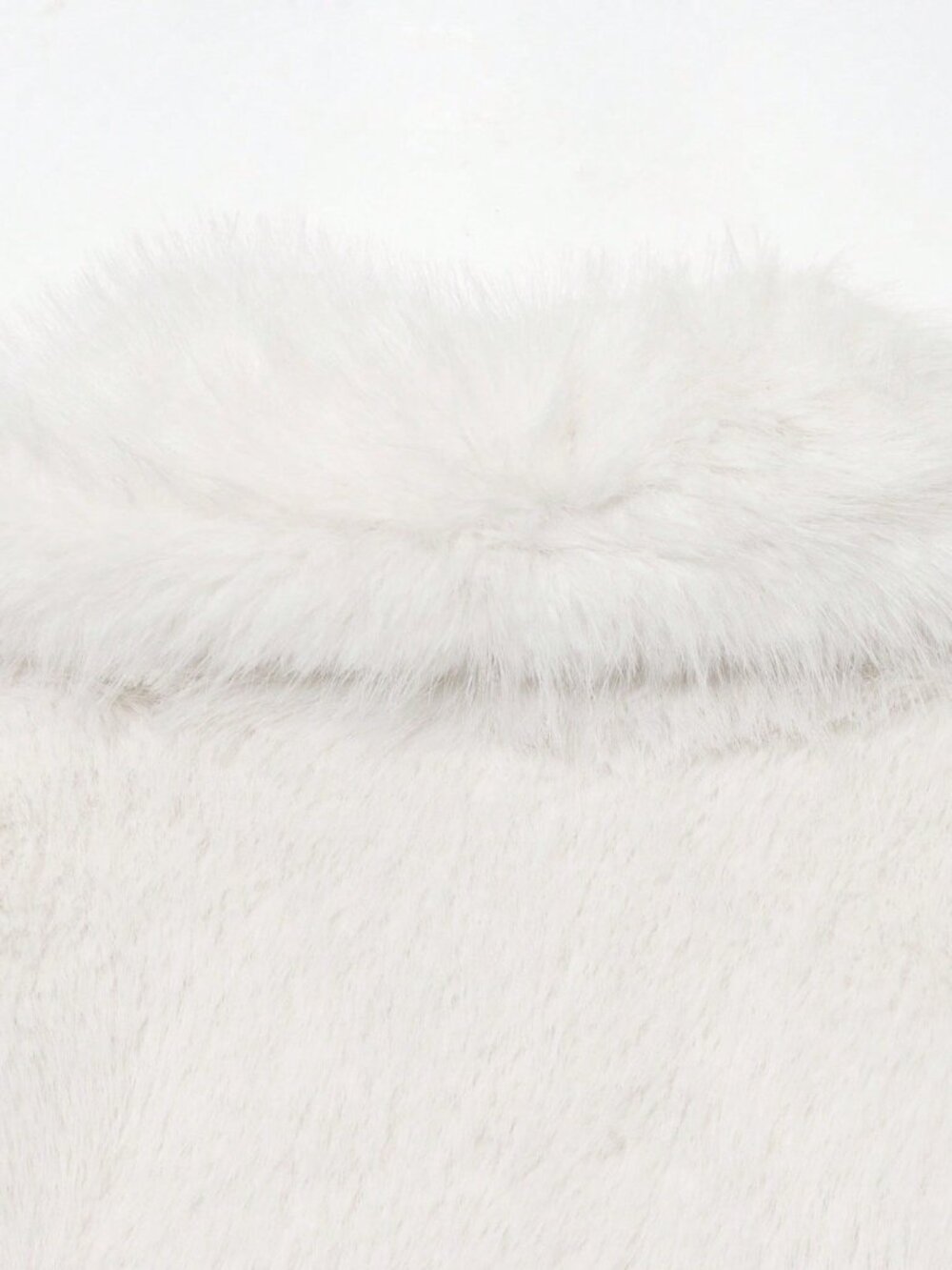 White Casual Women's Faux Fur Collar Short Jacket - Picture 10 of 10